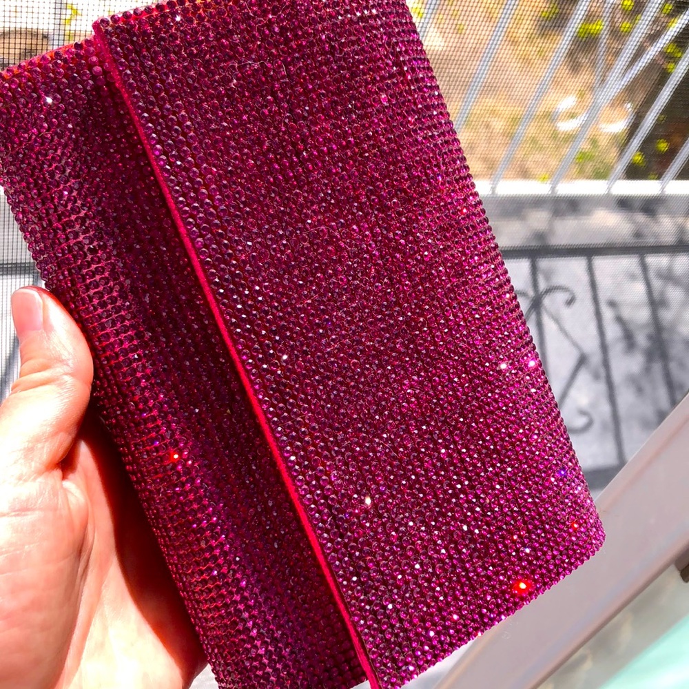 Barbie pink bling clutch